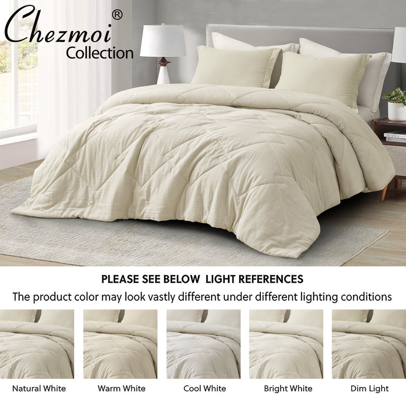 Skye 100% Cotton Gauze Lightweight Comforter Set