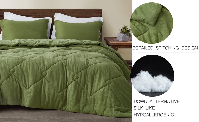 Skye 100% Cotton Gauze Lightweight Comforter Set