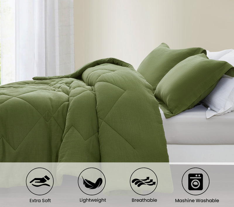 Skye 100% Cotton Gauze Lightweight Comforter Set