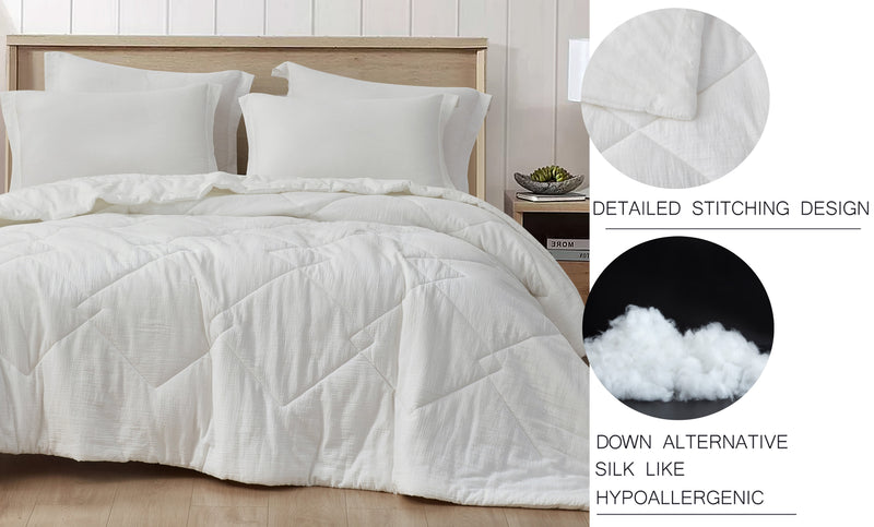 Skye 100% Cotton Gauze Lightweight Comforter Set