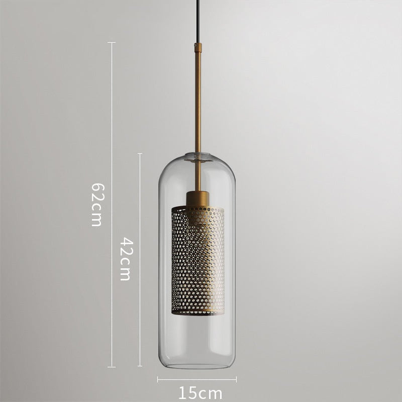 Chiswick Glass Shade Brass Fitting Pendant Light