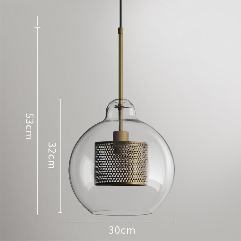 Chiswick Glass Shade Brass Fitting Pendant Light