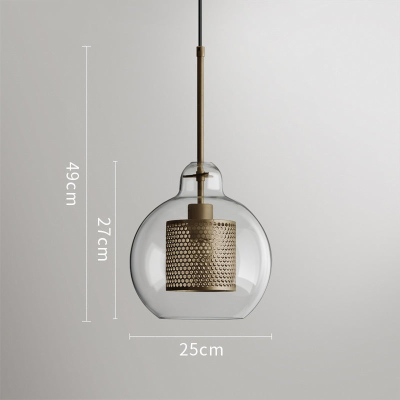 Chiswick Glass Shade Brass Fitting Pendant Light