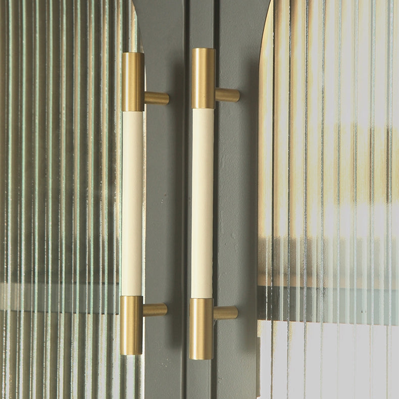 Brass Leather Cabinet Pulls