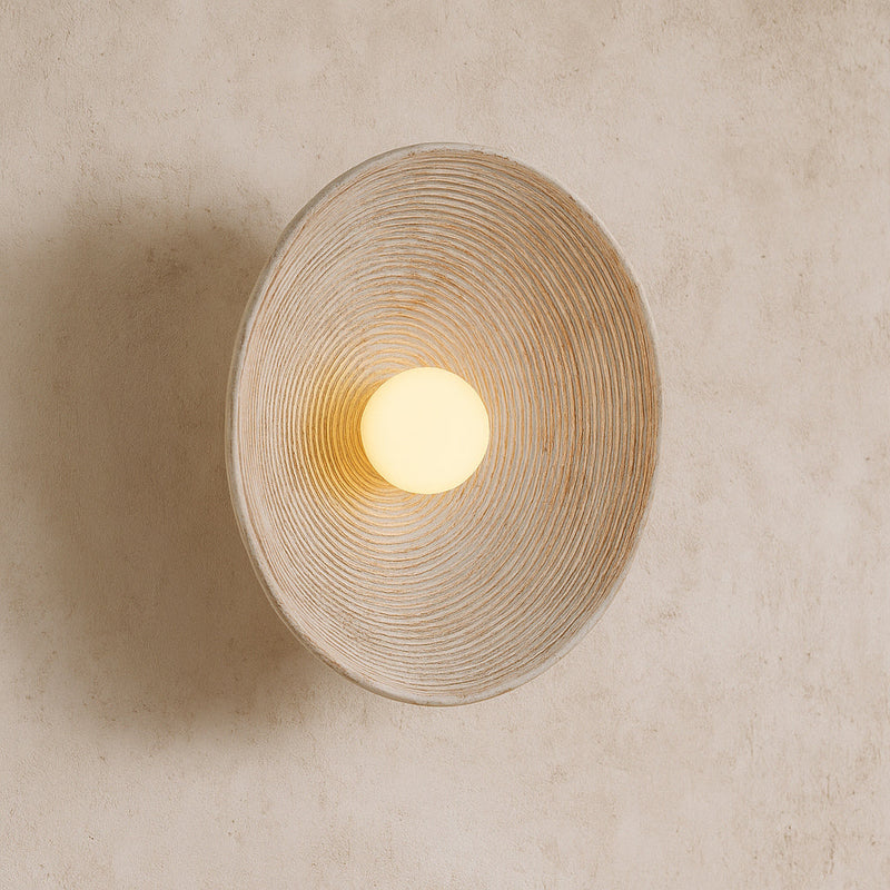 Longleaf Wooden Disc Wall Sconce