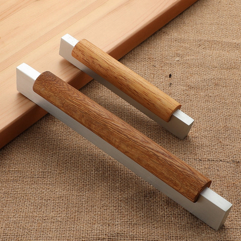 Wood & Metal Modern Cabinet Pulls
