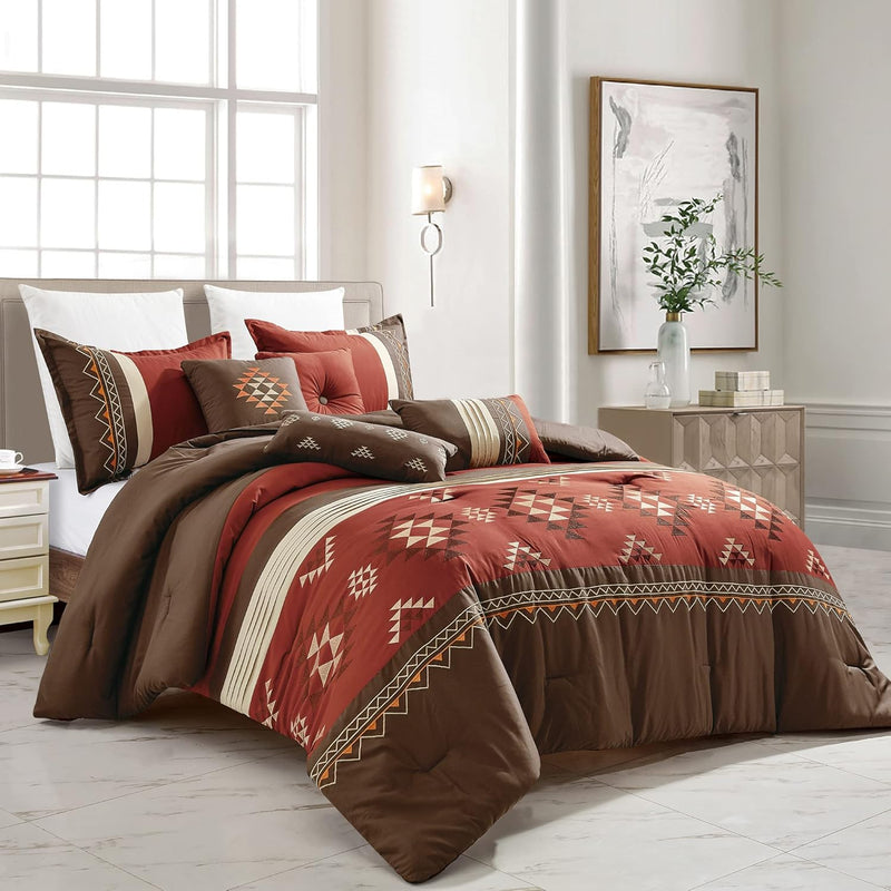 Kabira Rustic Southwestern Geometric Comforter Set