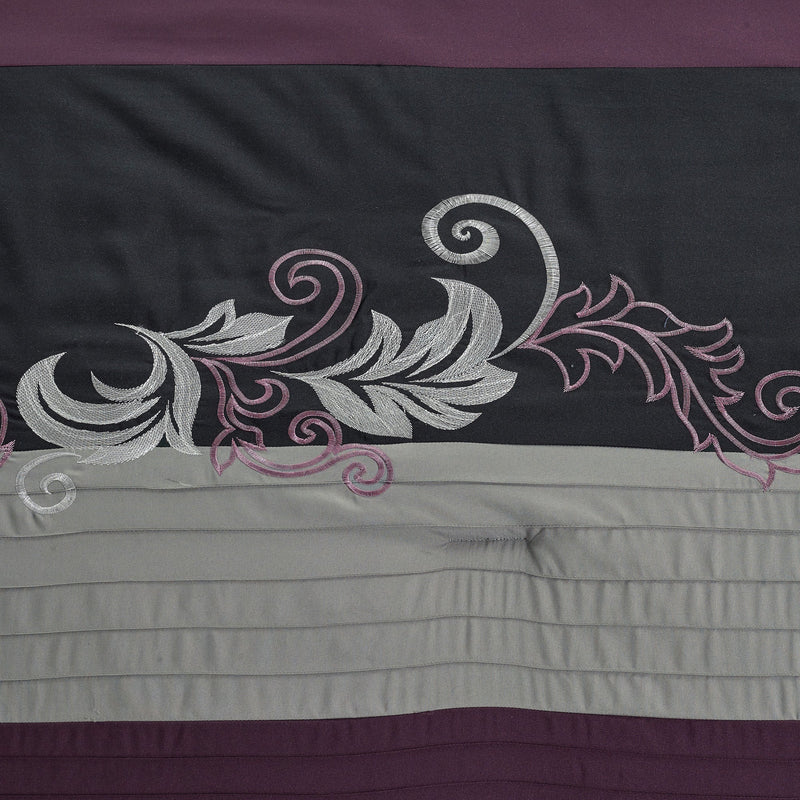 Napa Embroidered Leaves Comforter Set