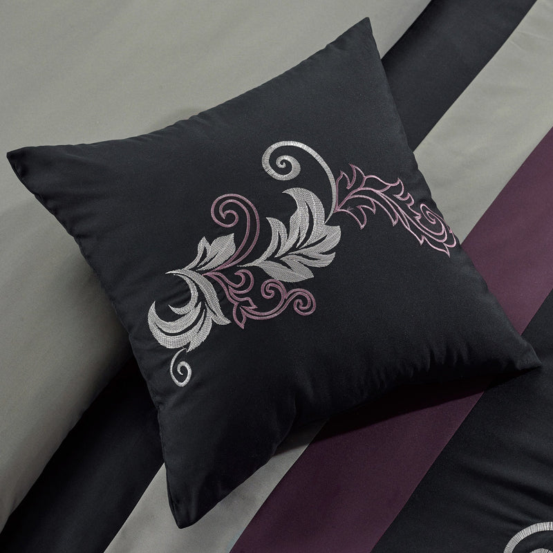 Napa Embroidered Leaves Comforter Set