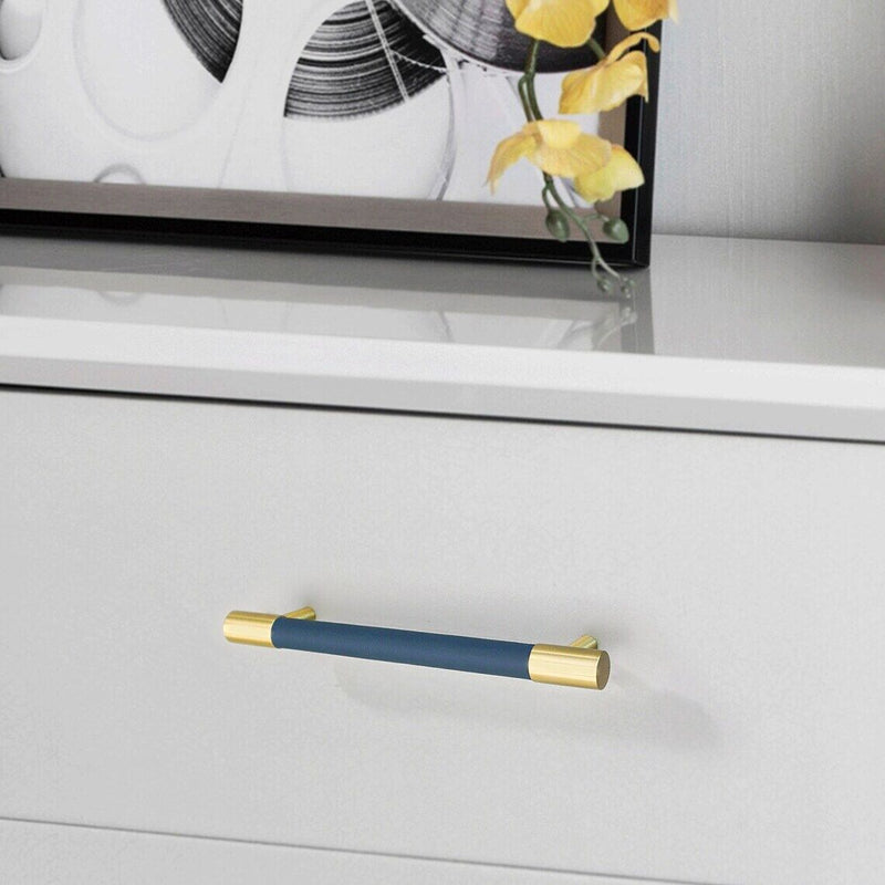 Brass Leather Cabinet Pulls
